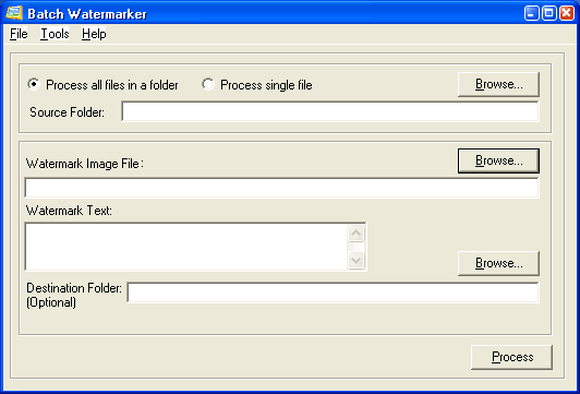 Screenshot of Batch Watermarker 1.0